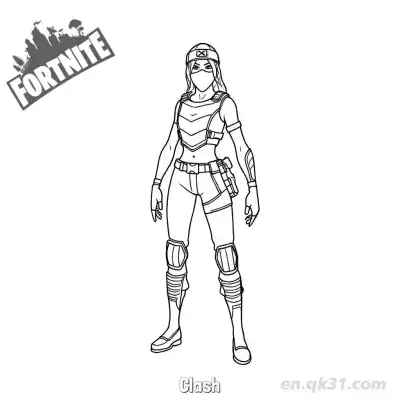 Free printable Clash 02 Coloring Page - Free PDF Printable Fortnite Coloring Sheets coloring page